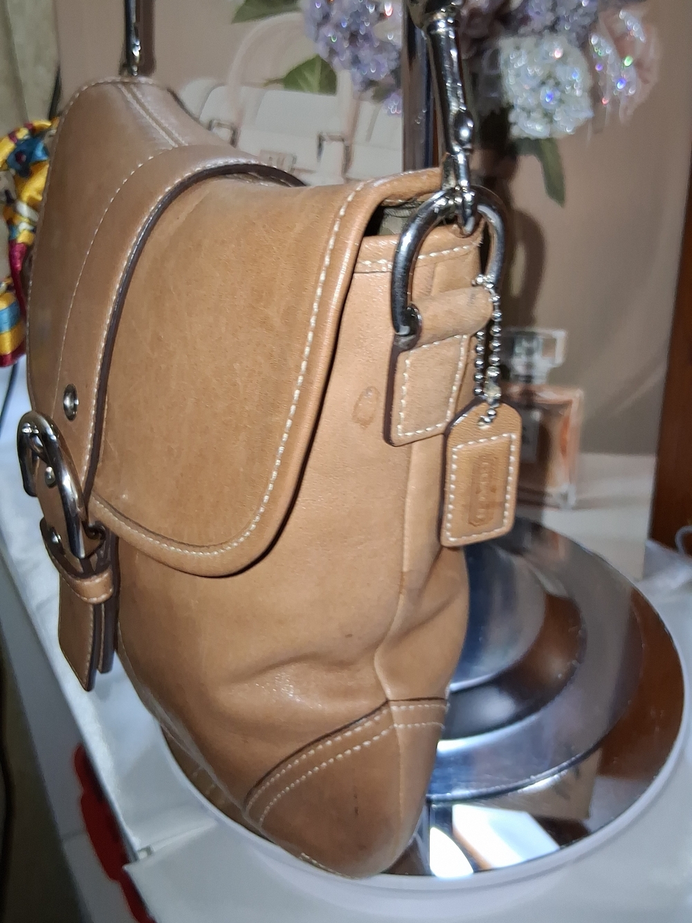 Coach Soho Camel Tan Leather Y2K Era with Buckle Strap ,Silver Hardware,COA INC. - Picture 14 of 15